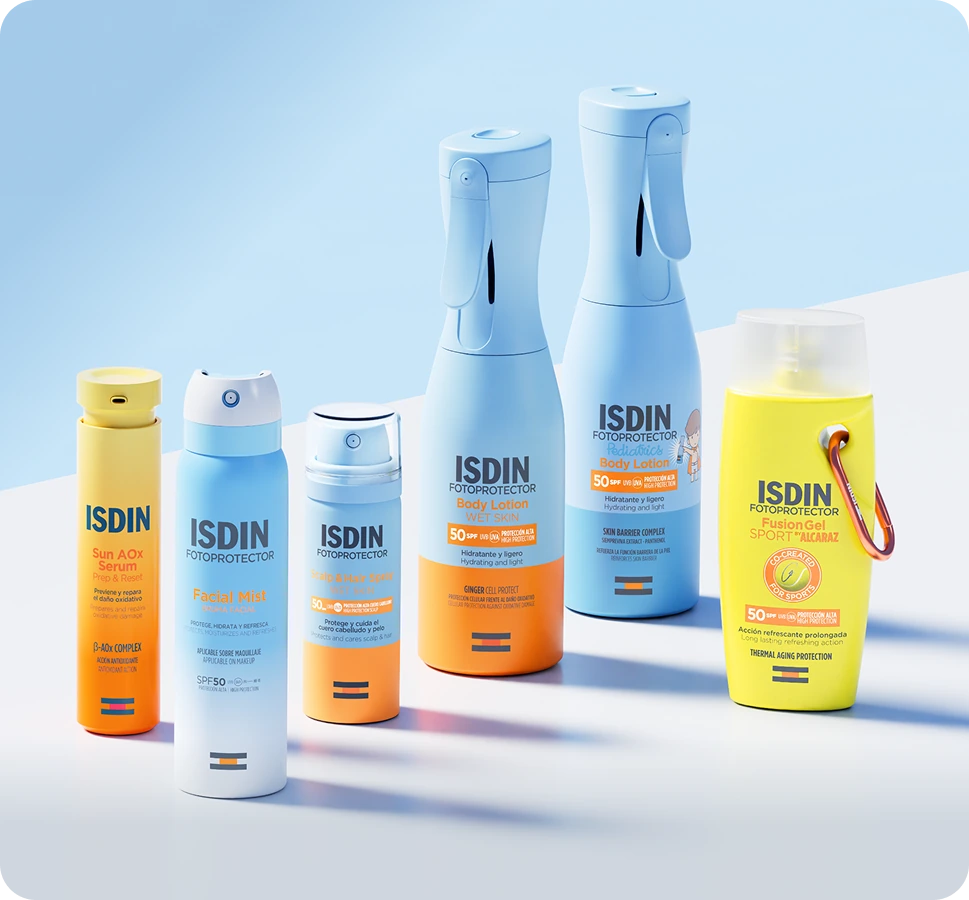 Gama de productos de fotoprotección
